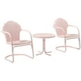 thumbnail image 1 of Crosley Furniture Tulip 3 Piece 22"Round Metal Patio Conversation Set in Pink, 1 of 7