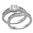 thumbnail image 1 of Bague pour Femmes en Acier Inoxydable Poli avec AAA Grade CZ en Transparent - Taille 5, 1 of 1