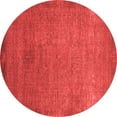 thumbnail image 1 of Ahgly Company Machine Washable Indoor Round Oriental Red Modern Area Rugs, 4' Round, 1 of 4