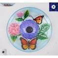 thumbnail image 5 of Hi-Line Gift Solar LED Glass Bird Bath with Stand, Floral, 5 of 5