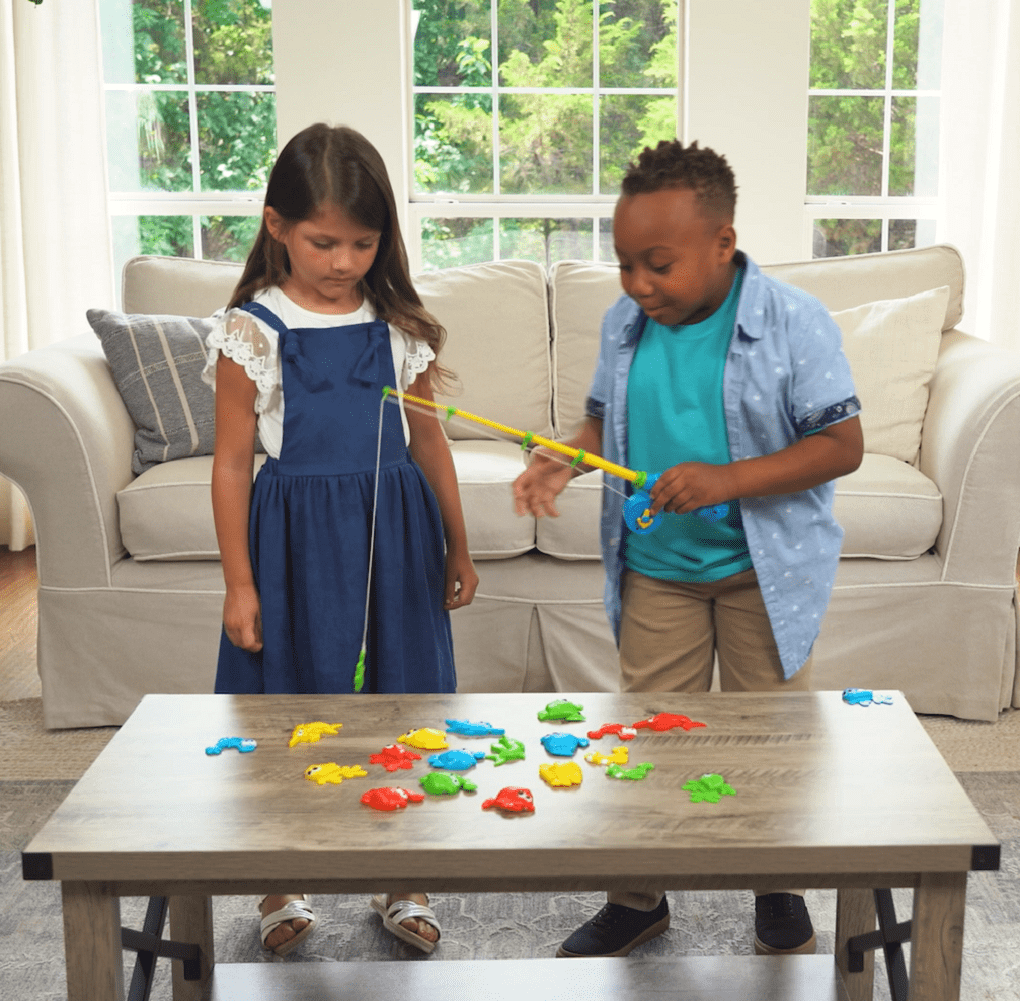 Pressman Let’s Go Fishin’ 123 in the Sea! Kid's Game - Practice Numbers, Shapes, Colors