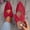 Red, variant on Hinvhai Pointed Toe Ballet Flats for Women Slip on Comfortable Flats with Bow Dressy Casual Work Shoes Red 9.5(43)