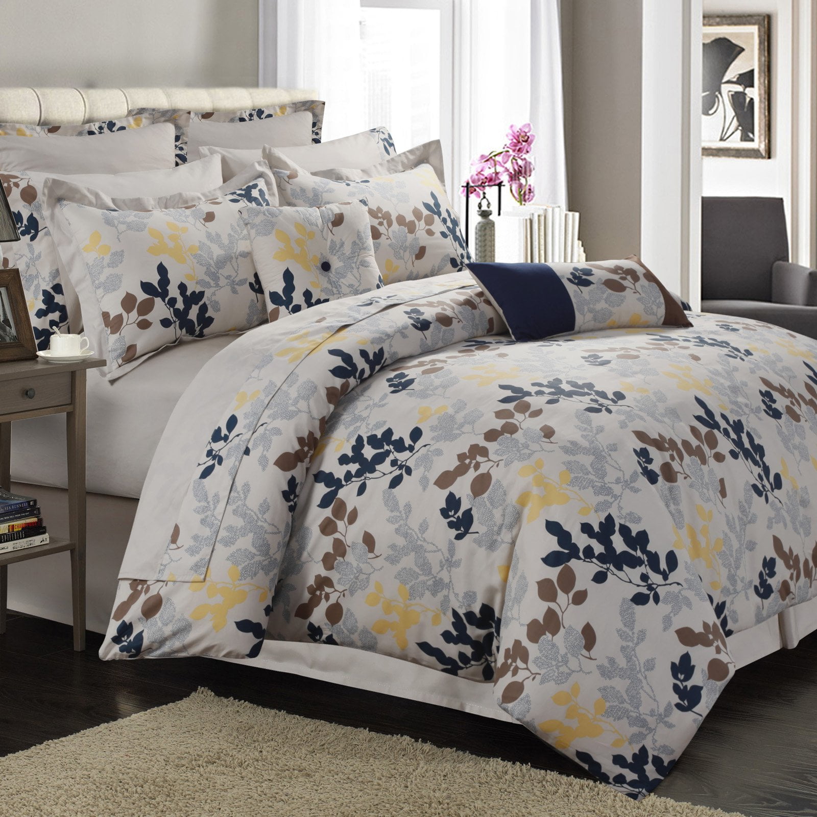 Tribeca Living 300 TC Egyptian Cotton Percale 4-Piece Sheet Set