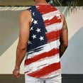 thumbnail image 3 of Mens 4th of July Tank Tops Mens American Flag Tank Tops Mens Red White and Blue Top Red White and Blue Tank Top Memorial Day Tank Mens Independence Day Printed Vests Casual Sleeveless Round Neck Tank, 3 of 7