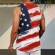 thumbnail image 3 of Mens Camisetas Algodón Día de la Independencia Impreso sin Mangas Cuello Redondo Chaleco, Chaleco sin Mangas para Hombres, 3 of 7