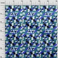 thumbnail image 3 of oneOone Cotton Cambric Teal Green Fabric Geometrical Craft Projects Decor Fabric Printed By The Yard 42 Inch Wide, 3 of 4