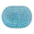 thumbnail image 1 of Alfombra de baño DII Crochet Collection reversible, grande, ovalada, azul DII Ver descripción, 1 of 7