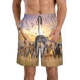 thumbnail image 1 of Balery Vintage Wildlife Protection Traje de Baño Estilo Hawaiano para Hombre, Shorts de Secado Rápido con Bolsillos-XX-Large, 1 of 6