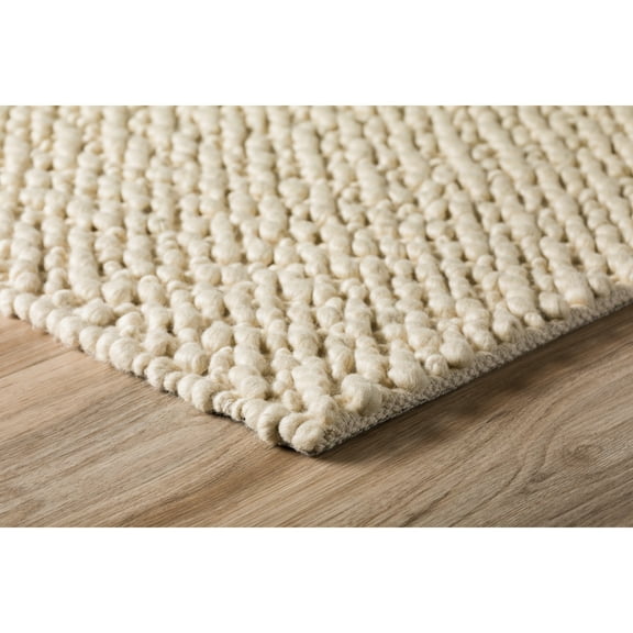 Addison Rugs Addison Boulder Chunky Hand-loomed Wool Area Rug Ivory 3'6" x 5'6" 4' x 6' Rectangle