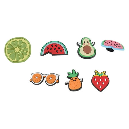 

50pcs Fruit Shaped Shoe Charm Boys Girls PVC Cartoon Funny Cute Shoe Decoration for Christmas Party