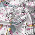 thumbnail image 5 of Ambesonne Cartoon Valance Pack of 2, Bunny Unicorn Heart Flower, 54"X12", Pink and Blue Grey, 5 of 5