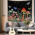 thumbnail image 6 of Dashan Red Mushroom Tapestry Wall Hanging,Green Plant Flower Tapestries for Bedroom Living Room Dorm Decor,60"Wx50"L, 6 of 6