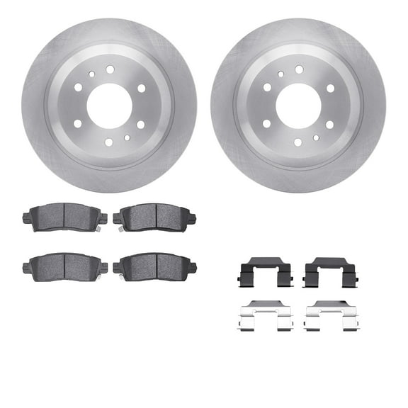 Dynamic Friction Company Rear Brake Rotors with 5000 Advanced Brake Pads includes Hardware 6512-48289