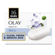 Olay Ultra Fresh Cleansing Bar Soap, Water Lily, 4 oz, 16 count