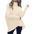 thumbnail image 2 of Lovskoo Sweaters for Women Turtleneck Winter Trendy Long Sleeve Sweater Beige, 2 of 5
