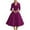 A-Purple408, variant on SONXAHE Women's Elegant Tailored Midi Dress Collared Fit-And-Flare Formal Evening Cocktail Gown