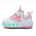 thumbnail image 5 of Kids Roller Skates Light up Shoes with Wheels Shoes LED USB Charging Roller Sneakers for Girls Boys Birthday Christmas Gift, 5 of 20