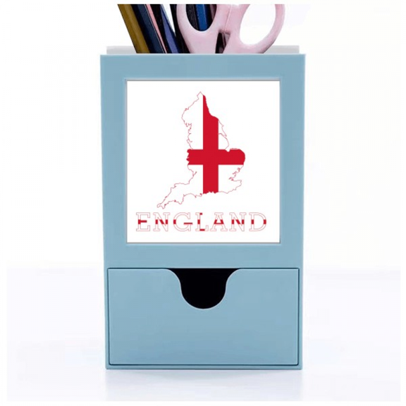 English Map Flag Culture Art Deco Fashion Desk Supplies Organizer Pen Holder Card