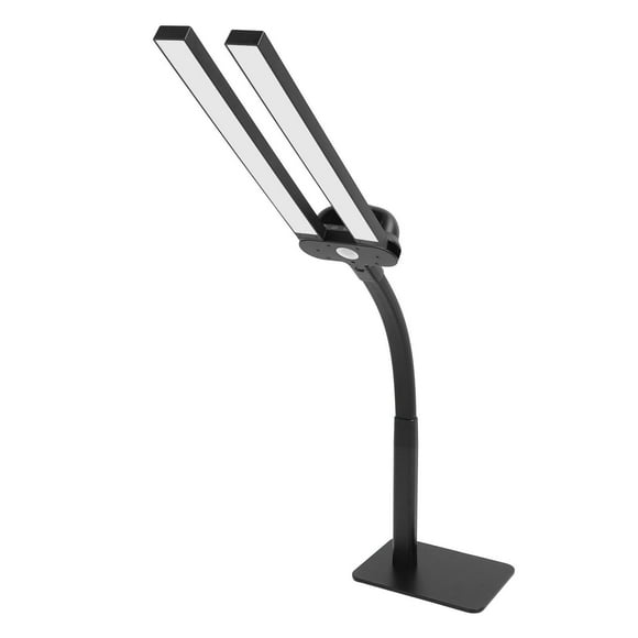LED Desk Lamp, 12W Dimming Task Table Lamp Desk Light with Base, Clock, 35.4in Swing Arm Remote Control Timmer Desk Light for Workbench Computer Home Office Study
