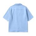 thumbnail image 5 of Lenpel Men's Button down Shirts Half Sleeve Deep V Neck Notched Collared Beach Vacation Shirts Casual Summer Tops with Pockets, 5 of 7