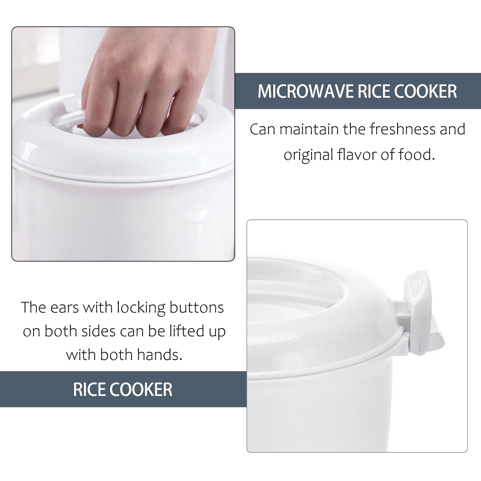 OFFIGAM Microwave Rice Cooker for Home Kitchen, Multi-Use Rice and Vegetable Cooker, Easy to Clean and User-Friendly Design