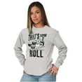thumbnail image 4 of That's How I Roll Sushi Japanese Food Plus Size Long Sleeve Graphic Tee Shirt Brisco Brands 2X, 4 of 5