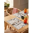 thumbnail image 4 of Coffee Cup Placemats Set of 6 Coffee Beans Linen Background Heat Insulation Washable Place Mats, Rustic Non-Slip Table Mats for Dining Table Party Kitchen Decor,13x19 Inch, 4 of 4