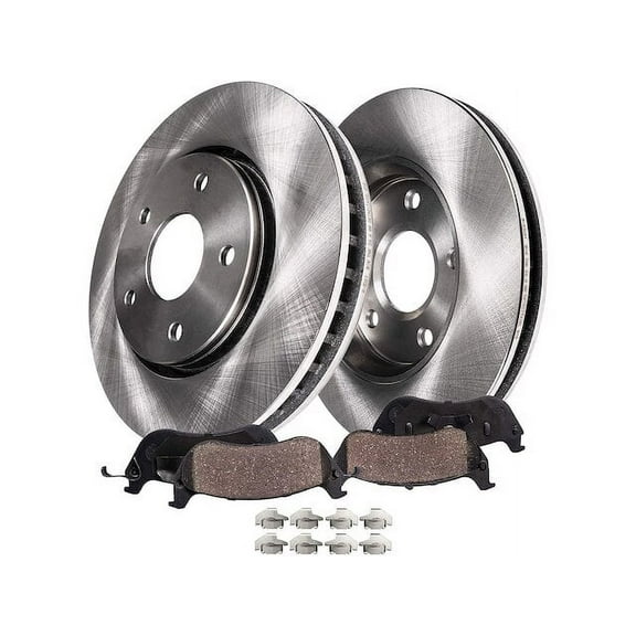 Front Brake Pad and Rotor Kit - Compatible with 2012 - 2015 Ram C/V 2013 2014