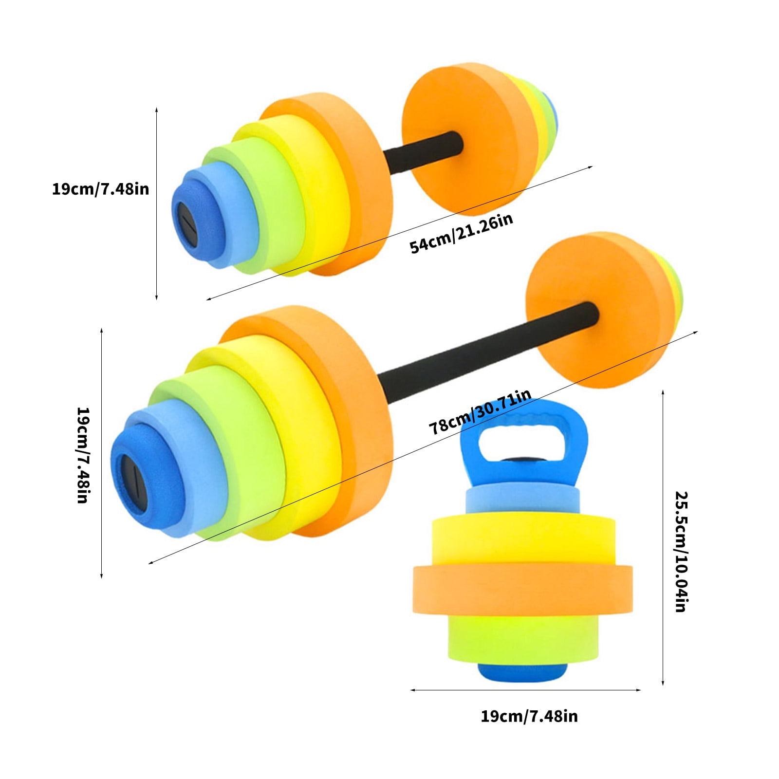 Kids Fitness Dumbbells Set Water Fitness Toy Exercise Gym Equipment Adjustable Dumbbells for Pool Primary School