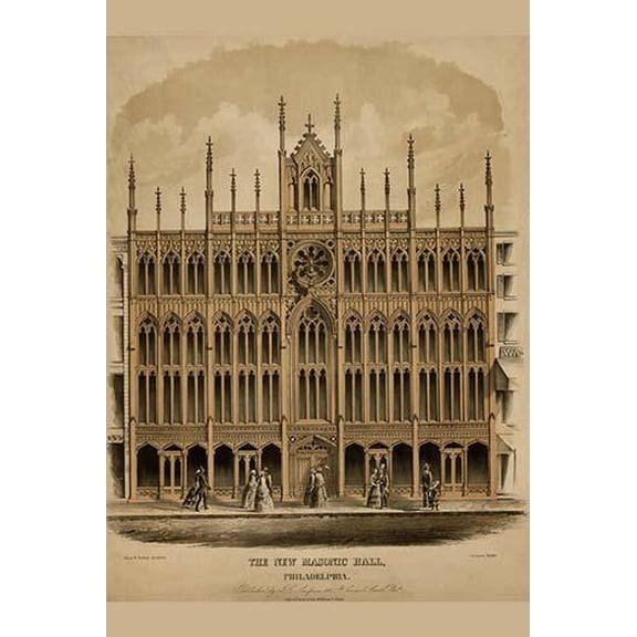 Symbols - Masonic Temple Philadelphia- Fine Art Canvas Print (20" x 30")