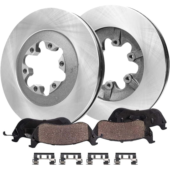 Detroit Axle - Front Brake Kit for 2009-2012 Chevrolet Colorado GMC Canyon, Disc Brake Rotors Ceramic Brakes Pads with Hardware 2010 2011 Replacement : 11.73" inch Rotor