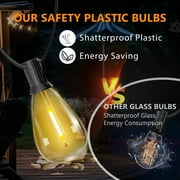 DAYBETTER 100FT Solar Outdoor String Lights, Hanging Patio Lights with 24 Shatterproof S14 Bulbs, Waterproof, for Porch, Patio, Holiday