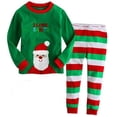 thumbnail image 3 of Conjunto de pijamas de algodón para niños y niñas, ropa de dormir con dibujos animados de Papá Noel, trajes de Navidad para el hogar, 3 of 4