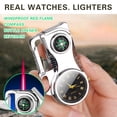 thumbnail image 3 of Kraoden Multifunctional Key Chain Bottle Opener with Colored Light Real Watch 5 In 1 Windproof Lighter, 3 of 8