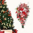 thumbnail image 1 of Lágrima de botín de Navidad de invierno, colgante de puerta artificial, corona de puerta de Navidad para decoración de fiesta de Navidad Soledad Guirnalda para colgar en la puerta, 1 of 10