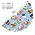 thumbnail image 5 of Kll 36" Christmas Tree Skirt Kawaii Sushi (2) Xmas Tree Skirts Mat For New Year Xmas Holiday Party Indoor Outdoor Home Decoration, 5 of 9