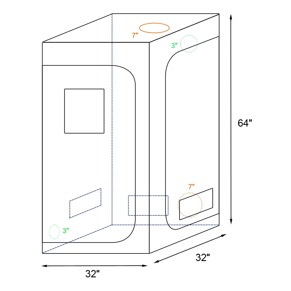 Lowestbest Grow Tent for Plant, Hydroponic Mylar Tent Reflective Garden Growing Dark Room with Observation Window, Indoor Grow Tent Room Lowestbest Grow Tent for Plant, Hydroponic Mylar Tent Reflective Garden Growing Dark Room with Observation Window, Indoor Grow Tent Room