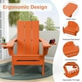 thumbnail image 6 of JUSTLET Outdoor Patio Chair with 2 Cup Holder, HDPE Folding Adirondack Chair, Orange, 6 of 10