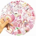thumbnail image 6 of 50Pcs Kawaii Pink Love Pvc Sticker Aesthetic Korean Stationery Decoration Scrapb, 6 of 6