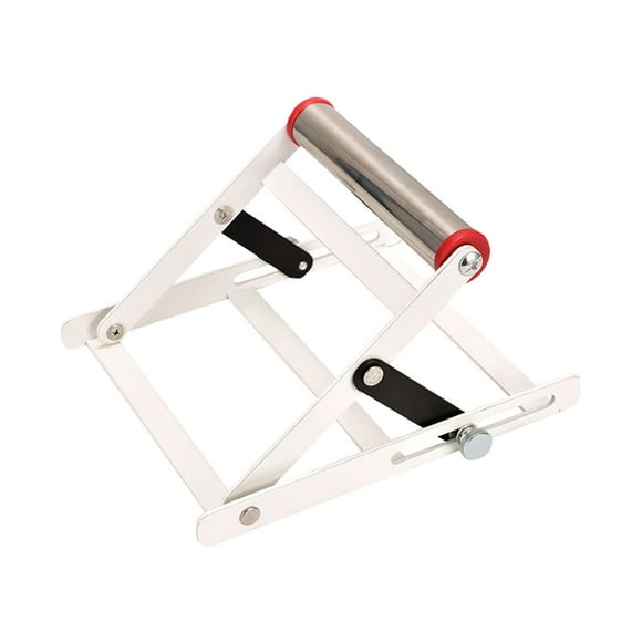 Kitchen Utensil Set Adjustable Cutting Machine Support Frame Table Saw Stand Height Adjustable Metal Cutting Machine Work Support Stand Material Support Frame Cutting Machine Attachment, White