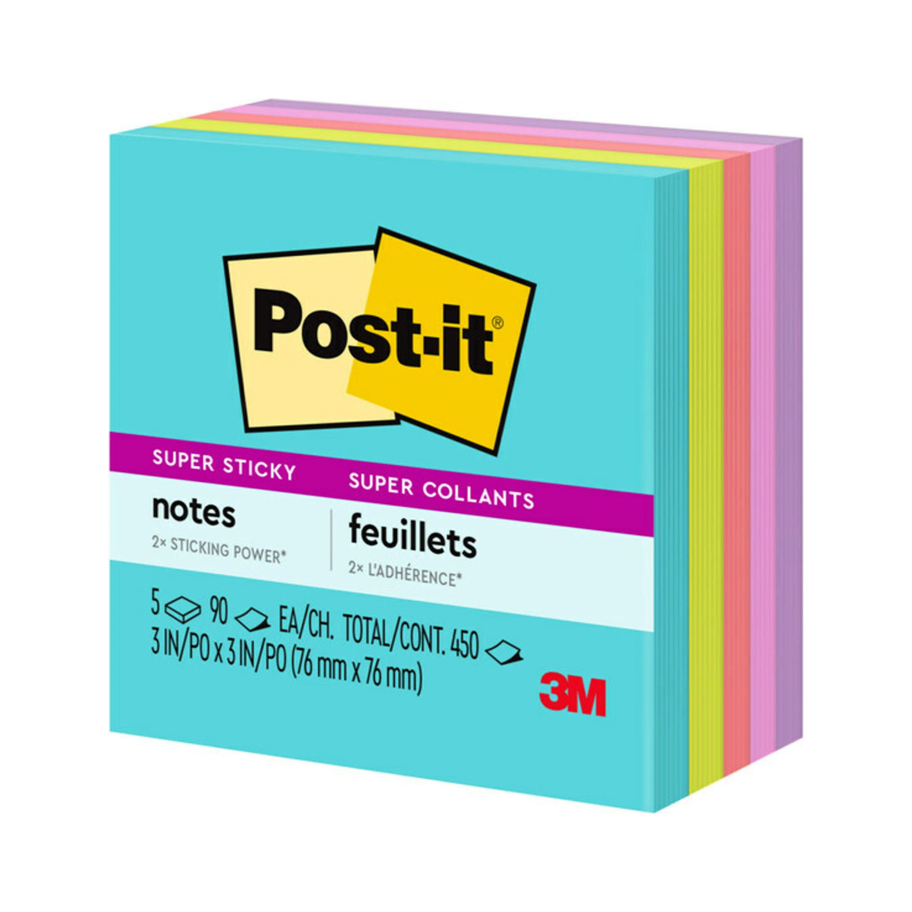 Notas Post-it de neón sobre pegajosas: 3x3 Guatemala Ubuy - Main Image