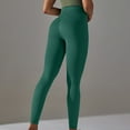 thumbnail image 5 of LMOIPLI Women's Sports Jogger Crop Pants Vintage Yoga Leggings Fashion Summer Clothes Solid Color Slim Elastic High Waist Yoga Leggings Green L, 5 of 6