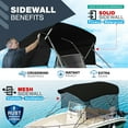 KNOX Universal 3 Bow Bimini Tops for Boats with Detachable Mesh