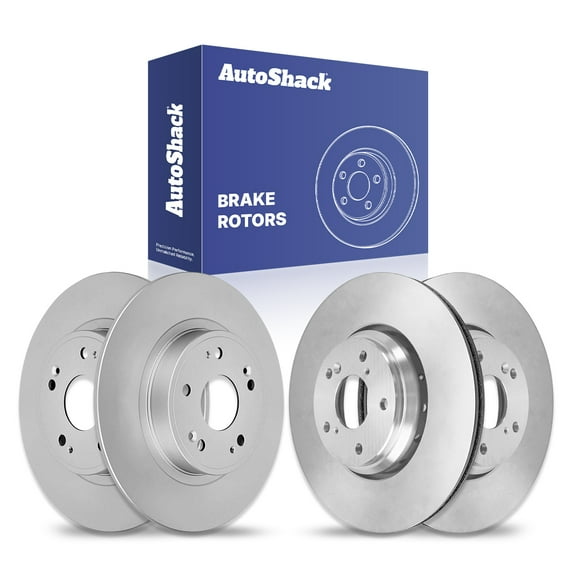 AutoShack Front Vented & Rear Solid Brake Rotors 4-PC Set Replacement for 2016-2017 Honda Accord 2017-2022 Acura ILX