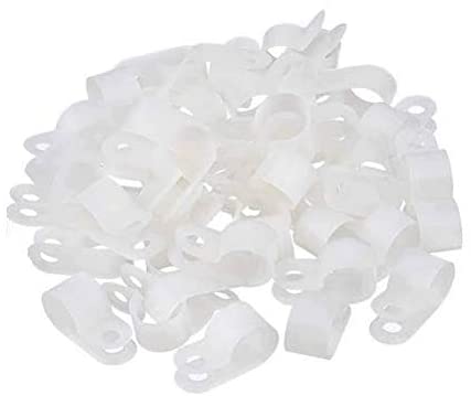 200 Stück Nylon Kabelklemmen R-Typ – Für Kabeldurchmesser Bis 3,1 Mm, Kabelmanagement Für Schreibtisch & Wand