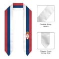 thumbnail image 2 of Graduation Sash Serbia Flag scarf Shawl Stole Sapphire Blue with Star Stripe Bachelor Gown Accessory Ribbon 180*14cm, 2 of 7