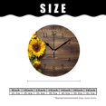 thumbnail image 2 of 12 Inch Wall Clock Battery Operated Silent Clock Decorative for Office, Kitchen, Outdoor, Living Room，Bouquet of Sunflowers on A Dark Wooden Beautiful Art, 2 of 5