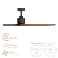 thumbnail image 3 of Delta 52in 3-Blade Smart Ceiling Fan 2700K-6000K CCT Tunable Range LED Light Kit with Black Hardware in Walnut Blades Works With iOS or Android App, 3 of 10