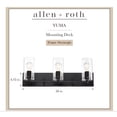thumbnail image 2 of allen + roth Yuma 24-Inches 3 -Light Matte Black Transitional Vanity light bar, 2 of 5