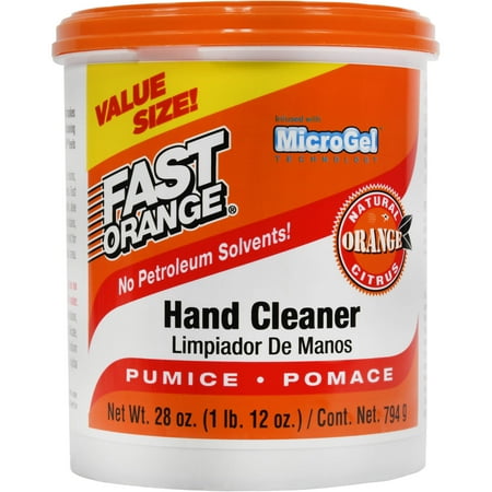 Permatex Fast Orange Pumice Hand Cleaner, 28 oz. Orange Scented, for all skin types - 28192
